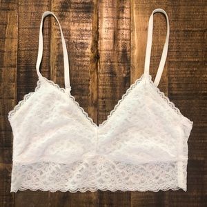 White lacy bralette